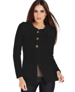 Style&co. Jacket, Three Quarter Sleeve Textured Cardigan   Womens