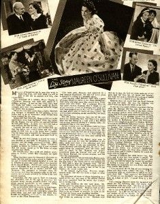 Vintage Maureen OSullivan Robert Taylor Myrna Loy Picture Show UK Mag