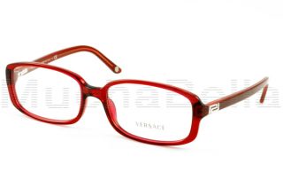 Versace Eyeglass Frames ve 3132 H 388 Red w White Temple Authentic