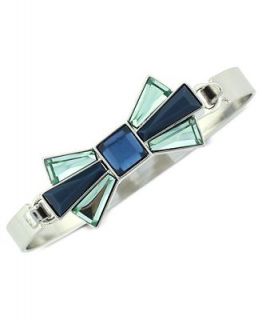 BCBGeneration Bracelet, Silver Tone Faceted Blue Stone Bow Bracelet
