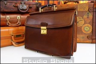 Bally Italy Vintage Leather Case Briefcase Laptop Attache Mens Bag