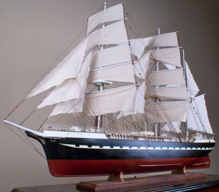 Belem 41 Large Scaled Wood Model SHIP French Tall Wooden Boat
