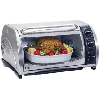 Elite Platinum 6 Slice Toaster Oven Broiler with Convection, Stainless