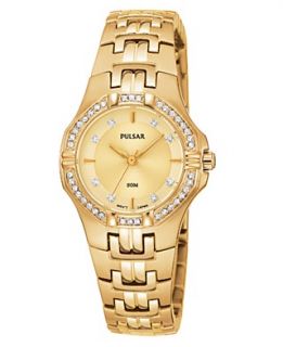 Pulsar Watch, Womens Gold Tone Stainless Steel Bracelet PTC390