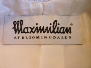 Maximilian at Bloomingdales White Mink Fur Button Down Jacket Coat Sz