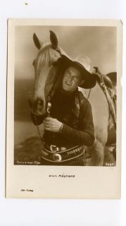 RPPC Ken Maynard Postcard Famous Cowboy Western Movie Star Actor Horse