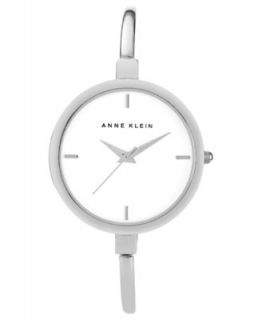 Anne Klein Watch, Womens Silver Tone Bangle Bracelet 31mm AK 1083WTSV