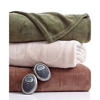 Slumber Rest Blankets, Microvelvet Heated Blankets   Blankets & Throws