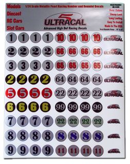 MG3406 1 24 High Def Ultracal Decals Metallic Pearl Number Roundels