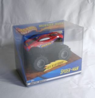Marvel Hot Wheels Spiderman Monster Truck New in Box Toy Car Rev N Go