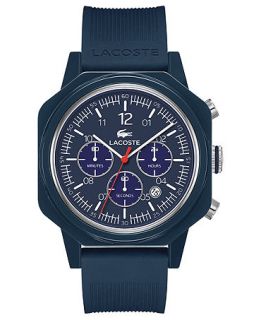 Lacoste Watch, Mens Chronograph 80th Anniversary Blue Silicone Strap