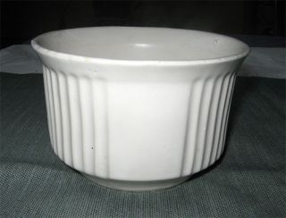 McCoy Pottery Matte White Round Flower Bowl Floraline 540