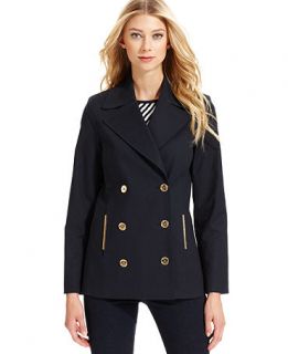MICHAEL Michael Kors Jacket, Double Breasted Notched Collar   Womens