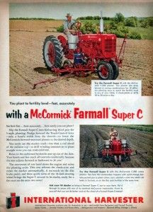 1953 McCormick Farmall Super C Tractor Original Color Ad