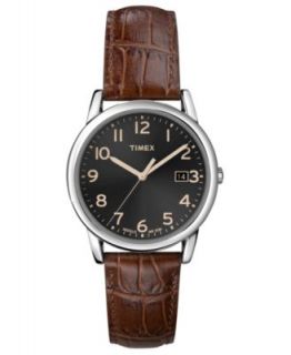 Timex Watch, Mens Brown Leather Strap T2M441UM   All Watches