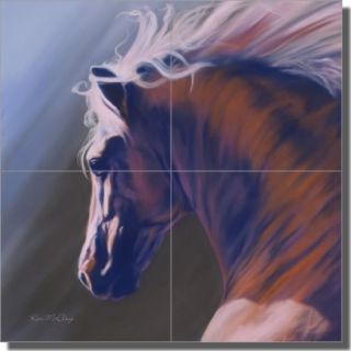 McElroy Horse Animal Accent Ceramic Tile Mural 4pc