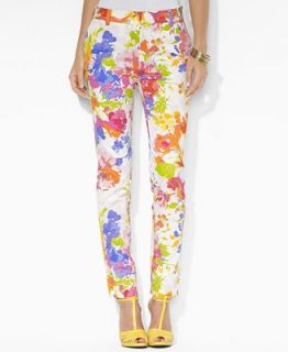 Lauren Ralph Lauren Pants, Floral Print Straight Leg