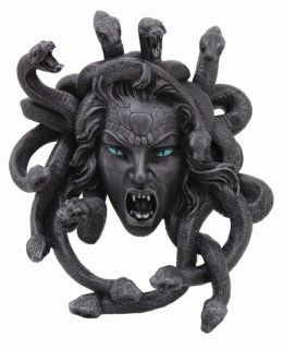 Gorgon Sister Medusa Wall Plaque Stone Gaze Figurine Gargoyle Perseus
