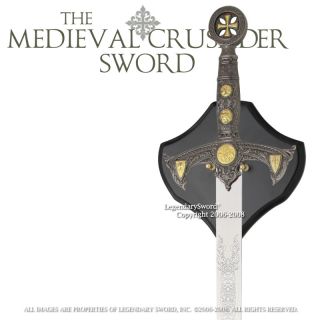 Medieval Renaissance 12th Century Knight Templar Crusader Sword Wall