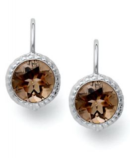 Victoria Townsend Sterling Silver Earrings, Smokey Topaz Leverback