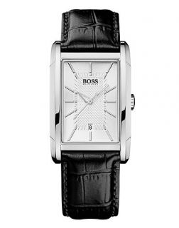 Hugo Boss Watch, Mens Black Leather Strap 1512620   All Watches
