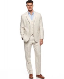 Perry Ellis Pants, Linen Herringbone Pants   Mens Suits & Suit