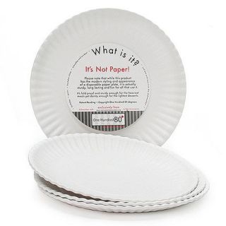 Is It  Reusable White Dinner Plate 9 inch Melamine Set of 4