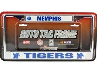 Memphis Tigers Metal Chrome Auto License Plate Frame Car University