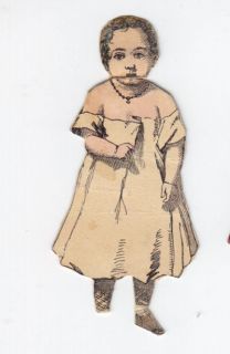 McLoughlin Paper Doll Little Pet Cut w 5 Costumes Hat 1855 1860 Hand