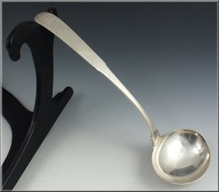 Nice Early 19thC Mcmullin Black Coin Silver Ladle
