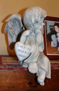 Memorial Angel Shelf Sitter Gravestone Remembrance Statue