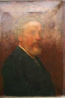 Ernst Meister 1901 German Artist Self Portrait Art Antique Oil