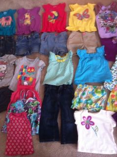Toddler Girl 24 2T Shirts Shorts Outfit Lot