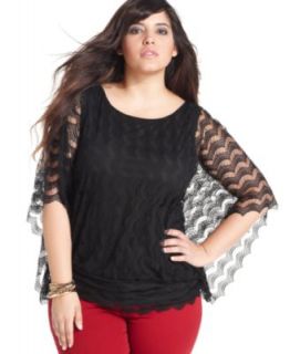 Jessica Simpson Plus Size Top, Joanna Short Sleeve Sequined Back