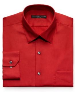 Geoffrey Beene Dress Shirt, Solid Sateen Fitted Long Sleeve Shirt