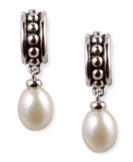 Honora Sterling Silver Earrings, Cultured Freshwater Pearl Button