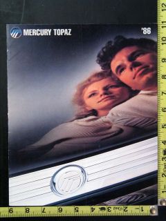 This is an original Original 1986 Ford Mercury Topaz showroom sales