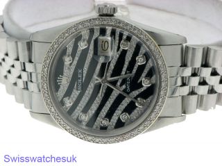 Rolex Datejust Steel Mens Diamond Watch Automatic SHIP from London UK