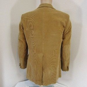 38 R Mervyns Vintage Brown Corduroy Leather Elbow Mens Patches Jacket