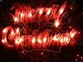 Merry Christmas Lighted Christmas Sign Indoor or Outdood Display