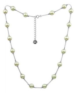 Majorica Pearl Necklace, Sterling Silver Organic Man Made Pearl