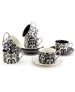 tea by yedi drinkware set of 6 siena espresso cups and saucers $ 56 00