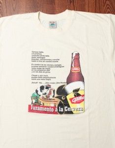 Gallo Cerveza Poem in Spanish Print Mexico Beer Brew Espanol Mens