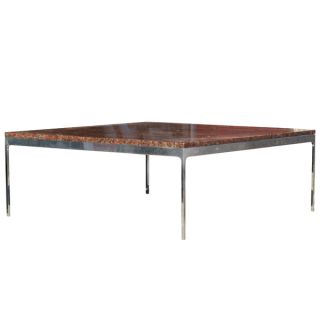 42 Square Zographos Granite Stainless Steel Low Table