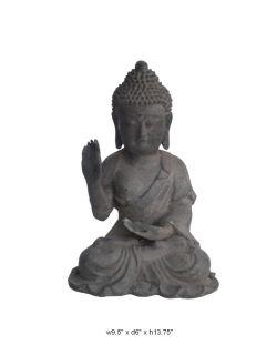 Chinese Collectable Teaching Meditating Iron Buddha Statue Figure F457