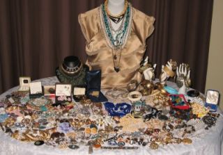 Huge Lot Jewelry 257 Pieces Many Signed Vendome Boucher Monet Carol