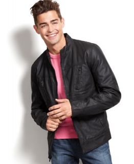 Guess Jeans Jacket, Faux Leather Tyler Jacket