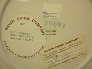 Restaurant Ware Mayer China Plate Merv Griffin TV Show 1 1
