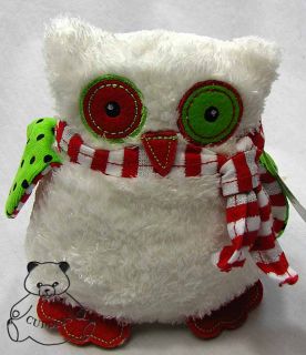 Yuletide Owl White Bird Mary Meyer Plush Toy Stuffed Animal Christmas