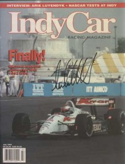 Michael Andretti Hand Signed Indy Car Magazine JSA COA